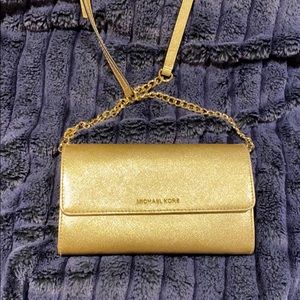 Michael Kors Gold Crossbody Bag